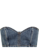 Top Fascia in Denim - Donna | $store$