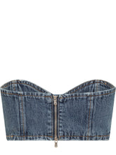 Top Fascia in Denim - Donna | $store$