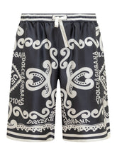 Shorts Jogging in Twill di Seta Marina - Dolce & Gabbana | $store$