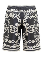 Shorts Jogging in Twill di Seta Marina - Dolce & Gabbana | $store$