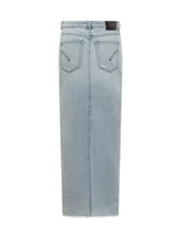 Denim Skirt with Slit - Dondup | $store$