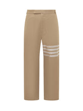Cotton Pants with 4-Bar Motif - EXTRA EXCLUSIVE MAN | $store$