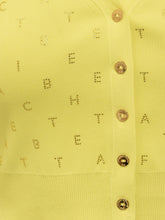 Cardigan with Rhinestone Lettering - Elisabetta Franchi | $store$