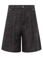 Linen Shorts with Logo - EXTRA EXCLUSIVE MAN | $store$