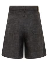 Linen Shorts with Logo - EXTRA EXCLUSIVE MAN | $store$