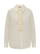Cotton and Silk Blend Shirt with Ruffles - EXTRA EXCLUSIVE WOMAN | $store$