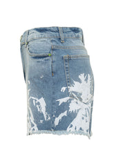 Shorts in Jeans con Stampa Materica - Barrow | $store$