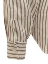 Linen Shirt with Striped Pattern - EXTRA EXCLUSIVE WOMAN | $store$