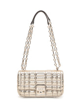 Borsa a Spalla Tribeca in Pelle Trapuntata Metallizzata - Donna | $store$