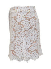 Mini Skirt in Floral Lace with Studs. - EXTRA EXCLUSIVE WOMAN | $store$