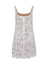 Abito Mini in Pizzo Floreale con Borchie. - Donna | $store$