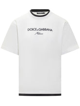 Dolce & Gabbana T-Shirt Bianca con Logo - Abbigliamento Uomo | $store$