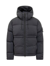 Stone Island Black Hooded Down Jacket - COLLEZIONE TEAM EC | $store$