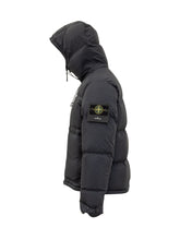 Stone Island Black Hooded Down Jacket - COLLEZIONE TEAM EC | $store$