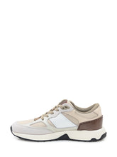 Tod s Beige Leather and Fabric Sneakers - COLLEZIONE TEAM EC | $store$