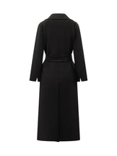 Max Mara Studio Cappotto Lungo Nero con Cintura - Abbigliamento Donna | $store$