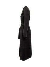 Max Mara Studio Cappotto Lungo Nero con Cintura - Abbigliamento Donna | $store$