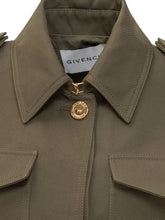 Givenchy Giacca Crop Verde Militare con Bottoni Oro - Abbigliamento Donna | $store$