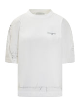 Givenchy T-shirt Bianca con Logo Ricamato - Abbigliamento Donna | $store$