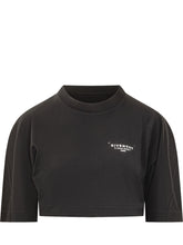 Givenchy T-shirt Nera Cropped - Abbigliamento Donna | $store$