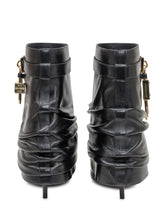 Givenchy Stivaletto in Pelle Nera con Lucchetto Oro - COLLEZIONE TEAM EC | $store$