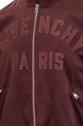 Bomber Bordeaux con Logo Ricamato Givenchy - Abbigliamento Uomo | $store$