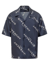 Givenchy Camicia a Maniche Corte con Logo All Over - Abbigliamento Uomo | $store$