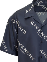 Givenchy Camicia a Maniche Corte con Logo All Over - Abbigliamento Uomo | $store$