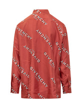 Camicia Rossa in Seta con Logo Givenchy - Abbigliamento Uomo | $store$