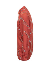 Camicia Rossa in Seta con Logo Givenchy - Abbigliamento Uomo | $store$