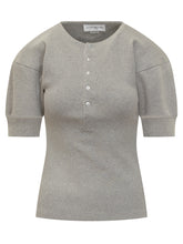 Maglia Victoria Beckham grigia in cotone - Abbigliamento Donna | $store$
