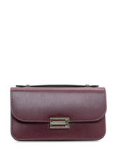 Victoria Beckham Midi Dorian Pochette in Pelle Bordeaux - Borse Donna | $store$