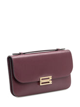 Victoria Beckham Midi Dorian Pochette in Pelle Bordeaux - Borse Donna | $store$