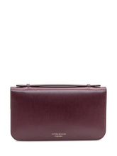 Victoria Beckham Midi Dorian Pochette in Pelle Bordeaux - Borse Donna | $store$
