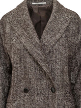 Tagliatore Cappotto Doppiopetto in Tweed Marrone - Abbigliamento Donna | $store$