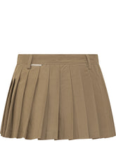 Dondup Minigonna Pieghevole in Cotone Beige - 7 For All Mankind | $store$