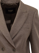 Seventy 19.70 Camel Wool Double-Breasted Blazer - COLLEZIONE TEAM EC | $store$