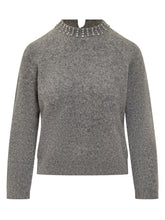 Seventy 19.70 Grey Sweater with Jewel Neckline - COLLEZIONE TEAM EC | $store$