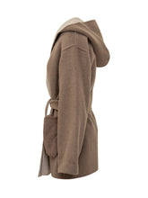 Seventy 19.70 Cappotto Cammello con Cappuccio e Tasche in Pelliccia - Abbigliamento Donna | $store$