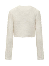 Self-Portrait Giacca Crop in Bouclé Avorio - Abbigliamento Donna | $store$