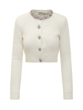 Self-Portrait Cardigan Crop Avorio - Abbigliamento Donna | $store$