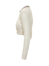 Self-Portrait Cardigan Crop Avorio - Abbigliamento Donna | $store$