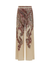Etro Pantaloni Palazzo in Seta con Stampa Paisley - Abbigliamento Donna | $store$