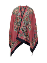 Etro Poncho Rosa Con Motivo Floreale - Abbigliamento Donna | $store$
