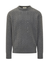 A Paper Kid Maglione Treccia con Strass Grigio - A Paper Kid | $store$