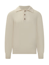 A Paper Kid Maglia Polo Beige In Lana Con Bottoni - A Paper Kid | $store$