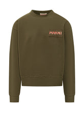 Felpa con Patch Logo Ricamato Marni - Abbigliamento Uomo | $store$