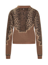 Dondup Brown Abstract Jacquard Wool-Blend Sweater - COLLEZIONE TEAM EC | $store$