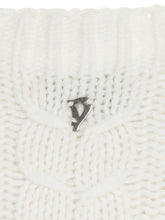 Dondup White Cable-Knit Wool-Blend Sweater - COLLEZIONE TEAM EC | $store$