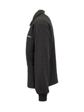 GCDS Black Jacket with Embossed Logo - COLLEZIONE TEAM EC | $store$